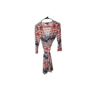 Banana Republic  V Neck Printed Wrap Dress. Sz Small